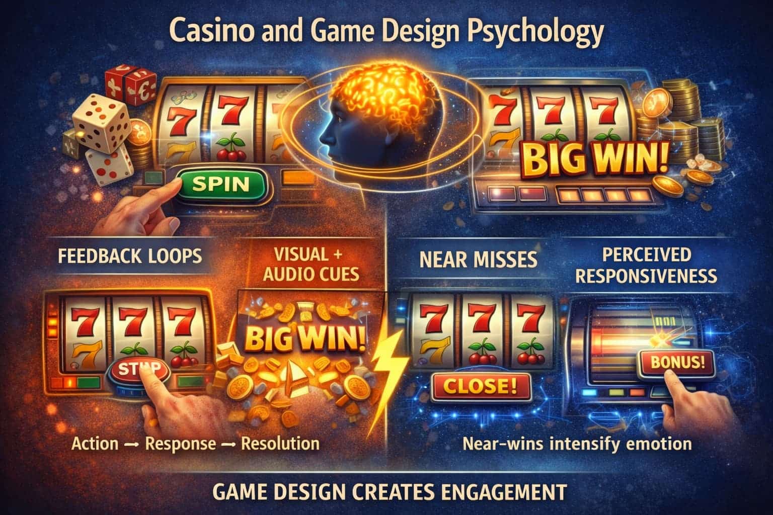 Infographic about casino and game design psychology
